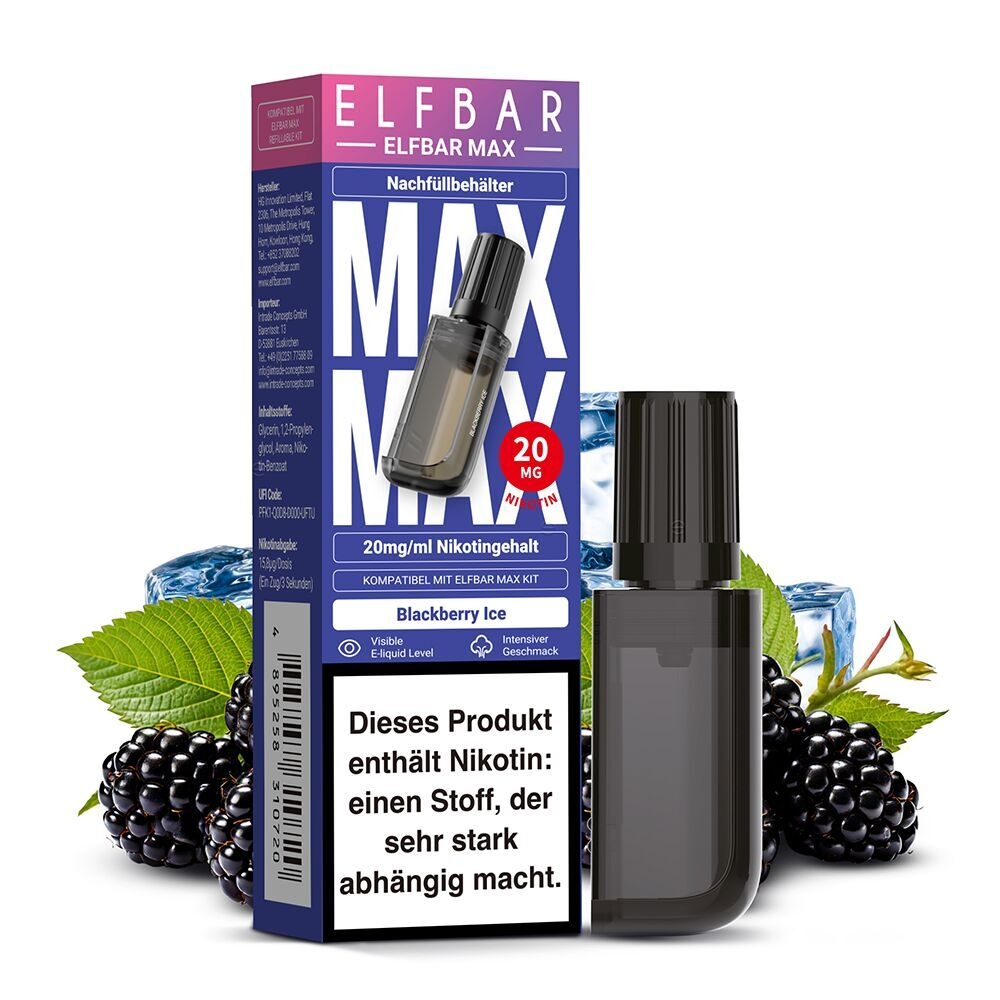 Elfbar Max Blackberry Ice Liquid Pods Elfbar Max Liquid Pods - Alle Sorten - 20mg