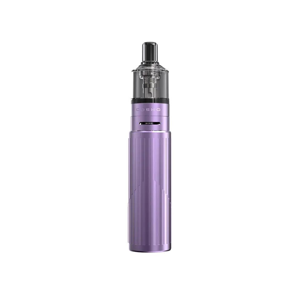 Vaptio Cosmo Prime Kit Lilac mit lilafarbenem Gehäuse, transparenter Tanksektion und schwarzem Mundstück.