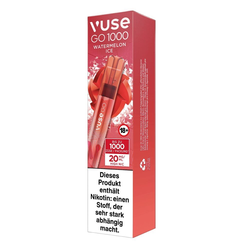 Watermelon Ice 20mg - Vuse GO 1000 Einweg Watermelon Ice 20mg - Vuse GO 1000 Einweg