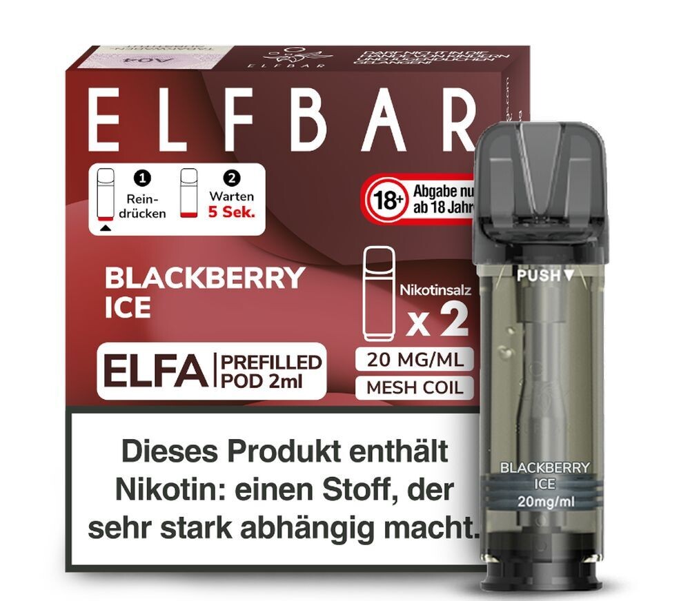 Blackberry Ice mit 20mg Nikotin Elfa Pods von Elf Bar