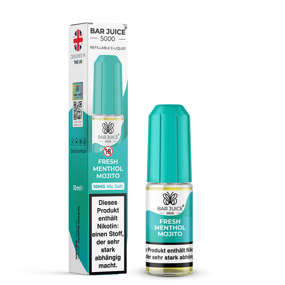Bar Juice 5000 Nikotinsalz Liquid - Fresh Menthol Mojito Bar Juice 5000 Nikotinsalz Liquid - Fresh Menthol Mojito