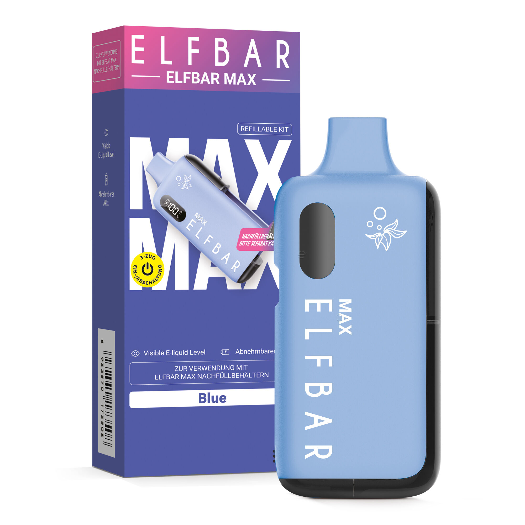 Elfbar Max Pod Kit - 3000 Zge - 10ml Vape Elfbar Max Pod Kit - 3000 Zge - 10ml Vape