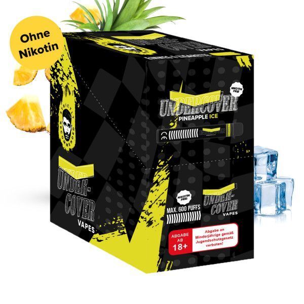 Undercover Vapes 0mg 12er Pack Pineapple Ice