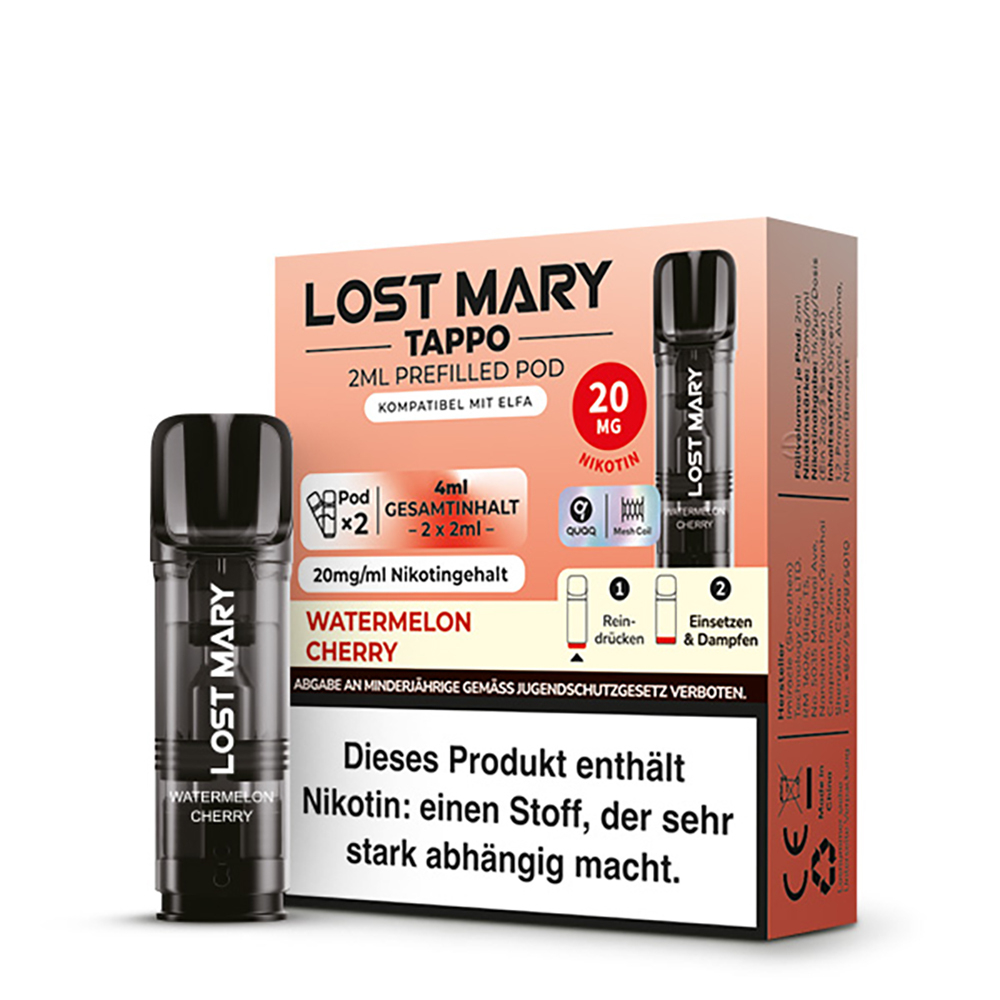Watermelon Cherry 20mg - Lost Mary Tappo Pods