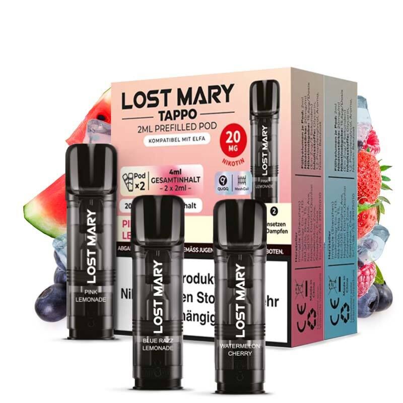 Lost Mary Tappo Pods, prefilled | ELFA kompatibel | 14 Sorten Lost Mary Tappo Pods, prefilled | ELFA kompatibel | 14 Sorten