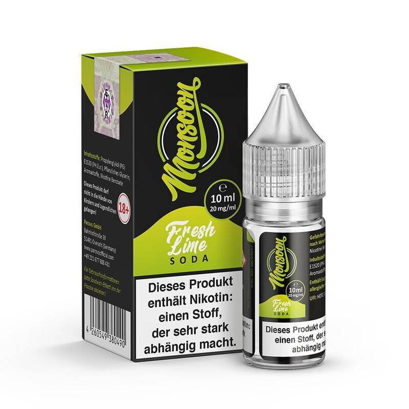 Liquid Fresh Lime Soda mit 20mg Nikotin von Monsoon