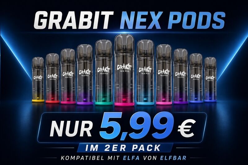Grabit Nex Pods im 2er-Pack – kompatibel mit ELFA von Elfbar
