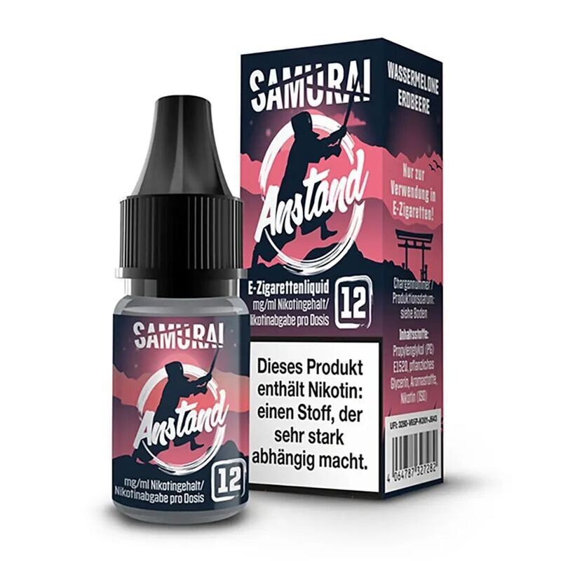 Liquid Anstand mit 12mg Nikotin von Samurai
