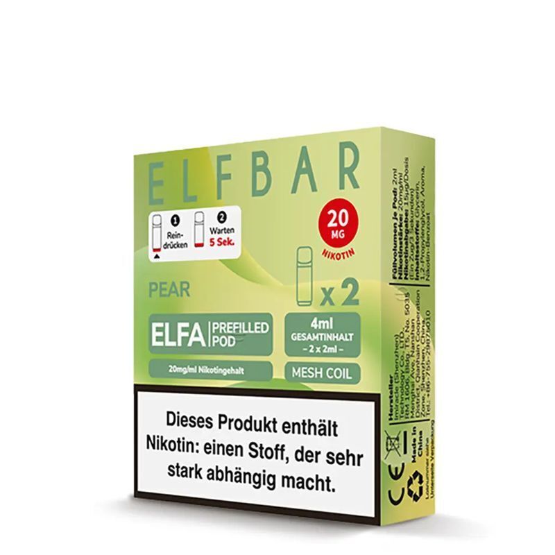 Pear Pods für Elfa von Elf Bar Prefilled Pods