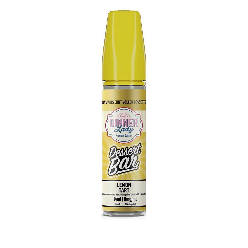 Aroma Lemon Tart - Dinner Lady Dinner Lady Aroma Lemon Tart Flasche in Gelb mit Dessert Bar Branding, 14 ml, 0 mg/ml Nikotinstärke