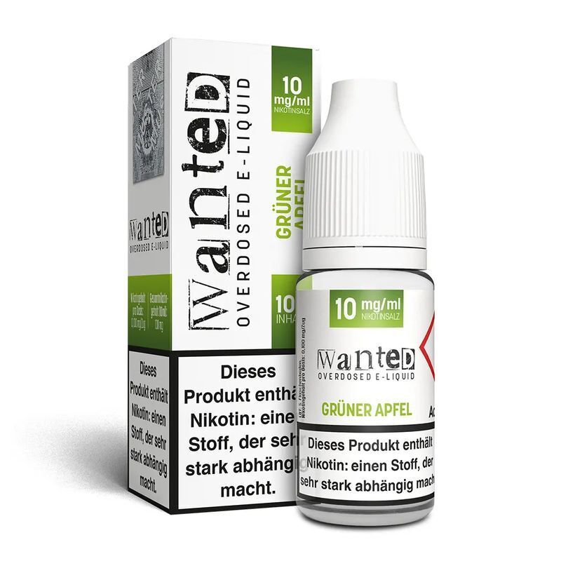 Wanted Overdosed 10ml Liquid Grüner Apfel 10mg