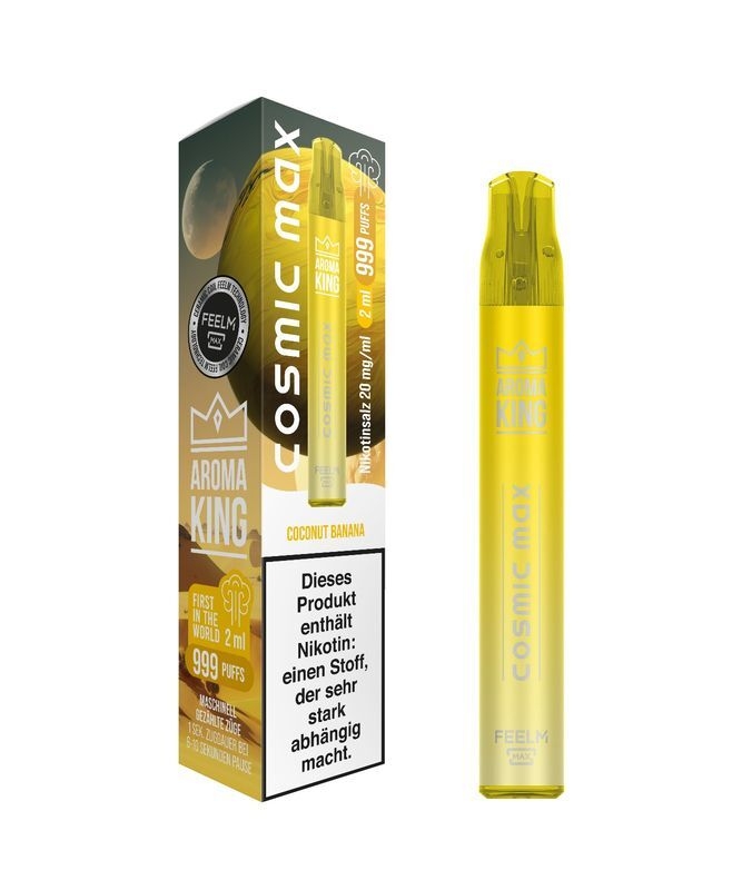 Coconut Banana mit 20mg Nikotin von Aroma King Cosmic Max Coconut Banana mit 20mg Nikotin von Aroma King Cosmic Max