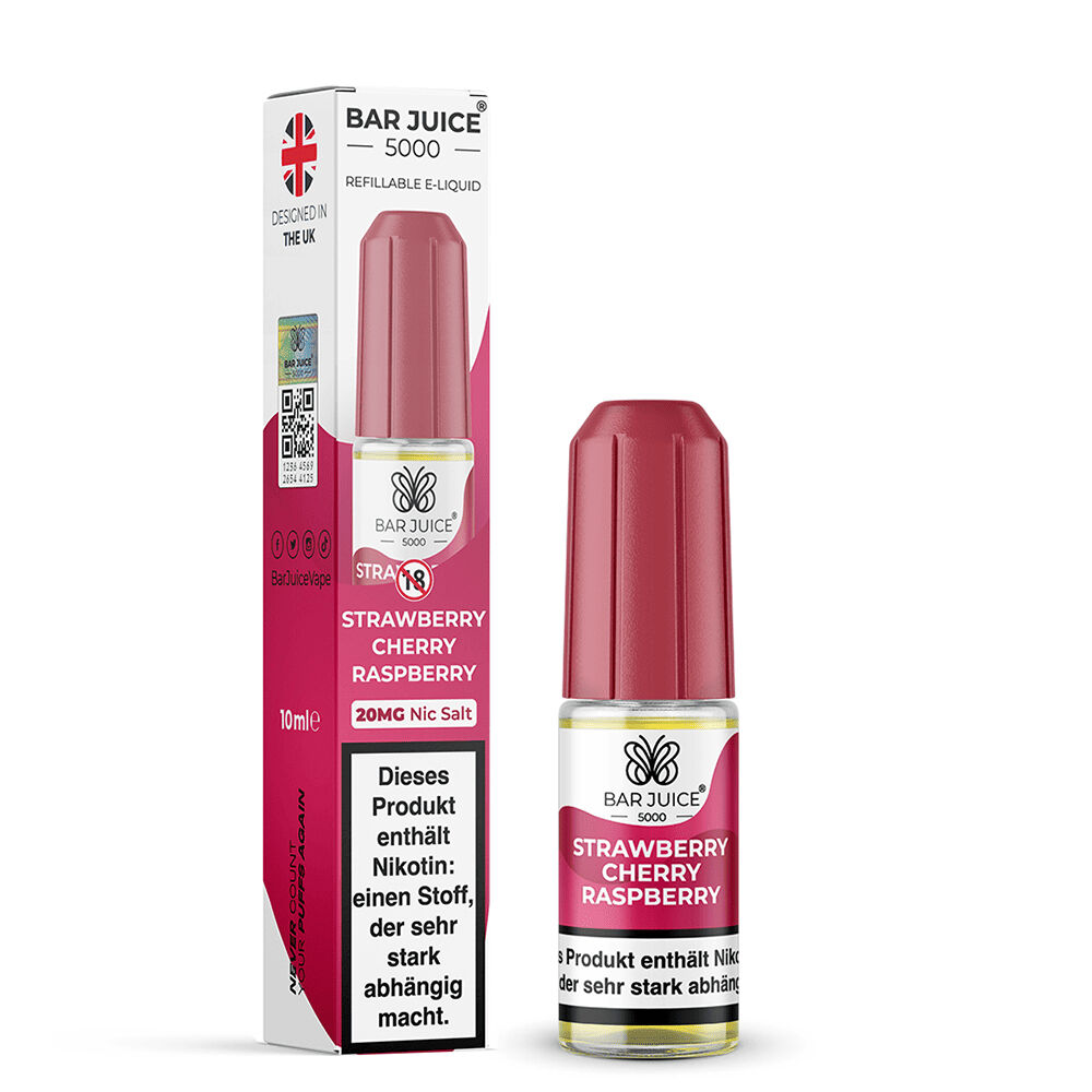 Bar Juice 5000 Nikotinsalz Liquid - Strawberry Cherry Raspberry