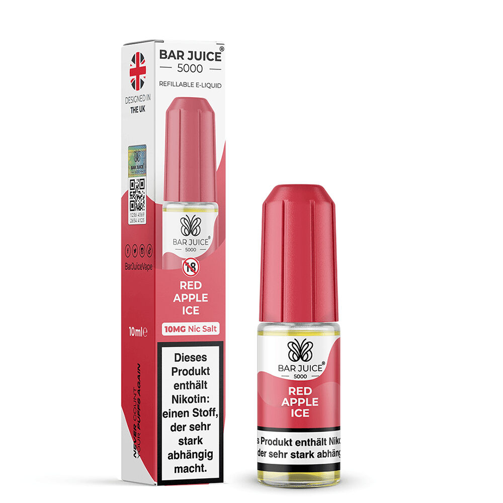 Bar Juice 5000 Nikotinsalz Liquid - Red Apple Ice Bar Juice 5000 Nikotinsalz Liquid - Red Apple Ice