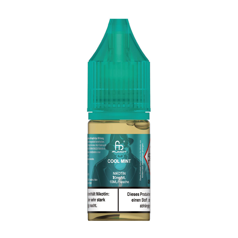 RNM113 E-Liquid-Flasche mit türkisem Verschluss, Etikett "Cool Mint", 10mg Nikotinsalz, 10ml
