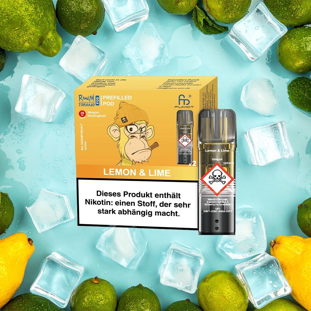 RandM Tornado Pods - Lemon & Lime RandM Tornado Pods - alle Sorten - mit Nikotin