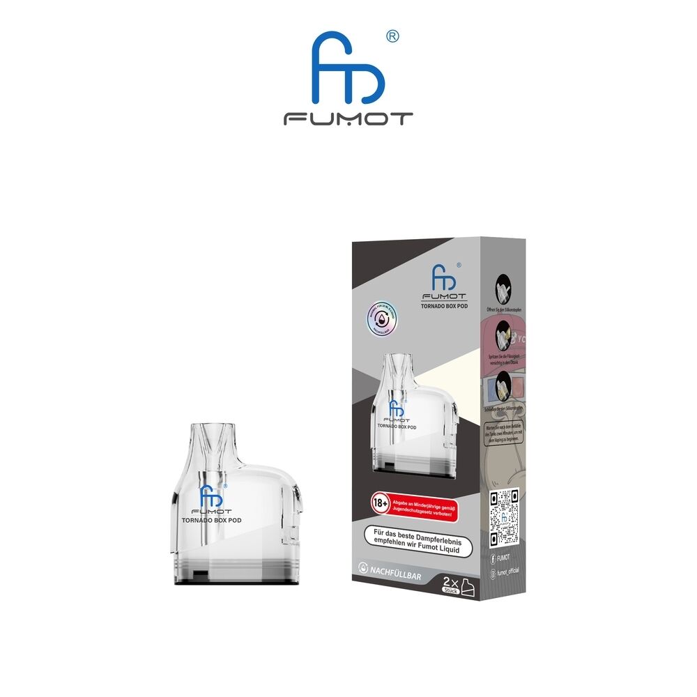 Fumot Tornado Box Ersatzpods | 0,9 Ohm | 2 Stck Fumot Tornado Box Ersatzpods | 0,9 Ohm | 2 Stck