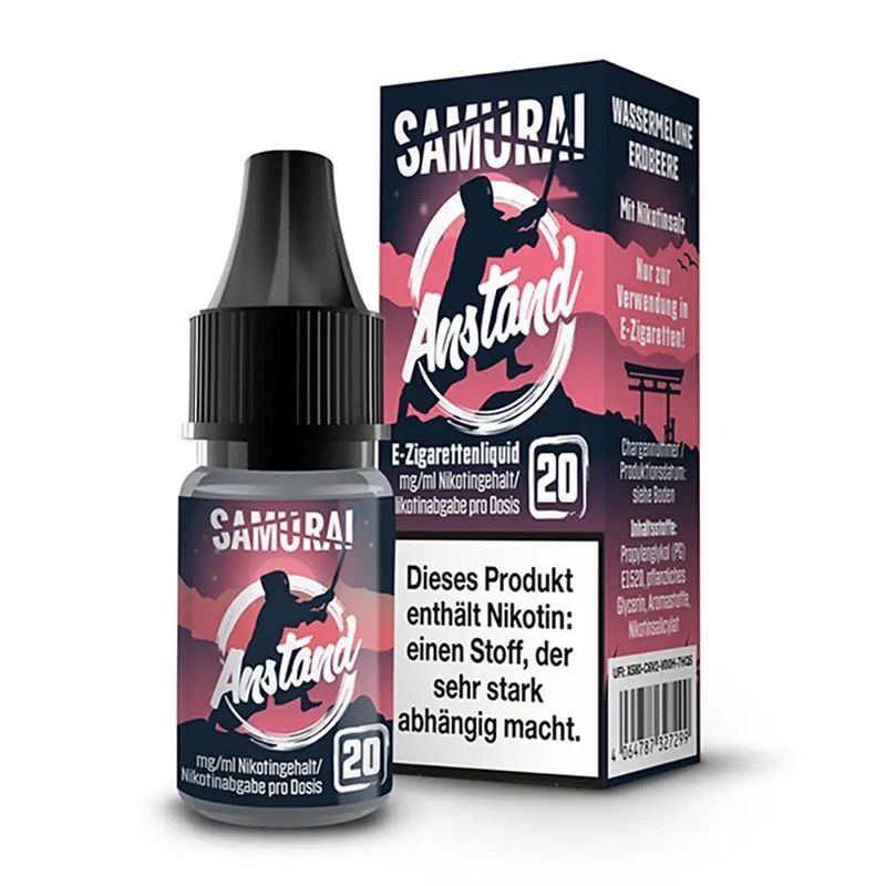 Liquid Anstand mit 20mg Nikotin von Samurai