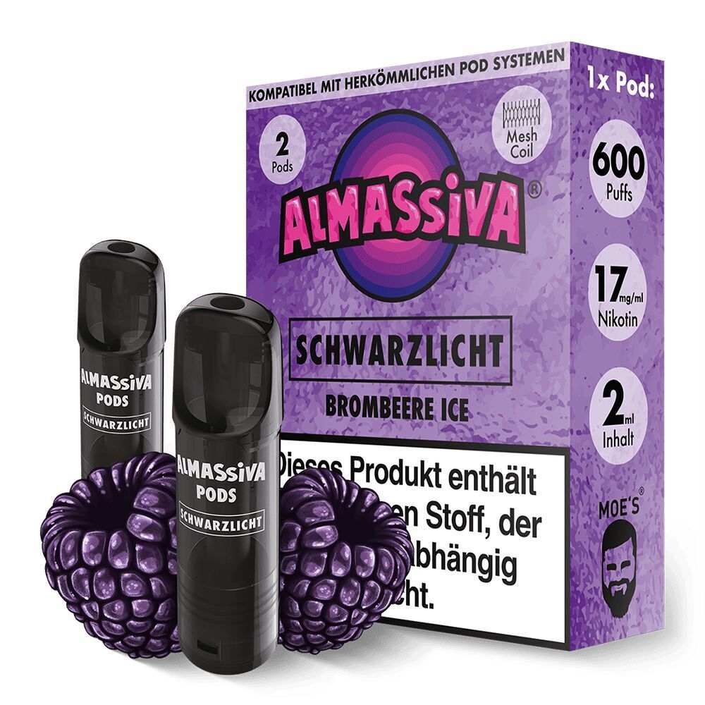 Einweg Pods Schwarzlicht 17mg von Al Massiva