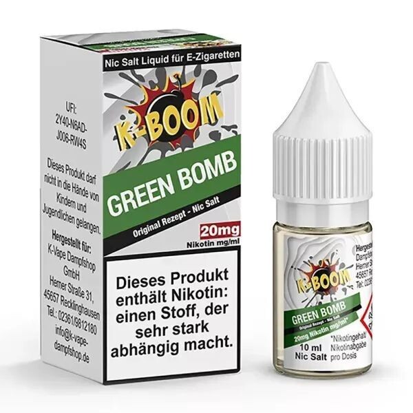 Liquid Green Bomb von K-Boom mit 20mg Nikotin