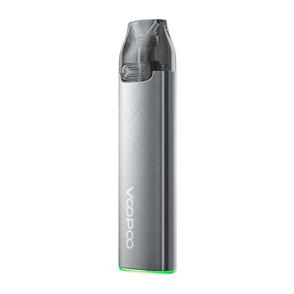 Voopoo Vmate Pro 2 Pod Kit - Space Grey Voopoo Vmate Pro 2 Pod Kit in Space Grey mit schwarzem Mundstück und griffiger Oberfläche, darunter leuchtet grünes Lämpchen