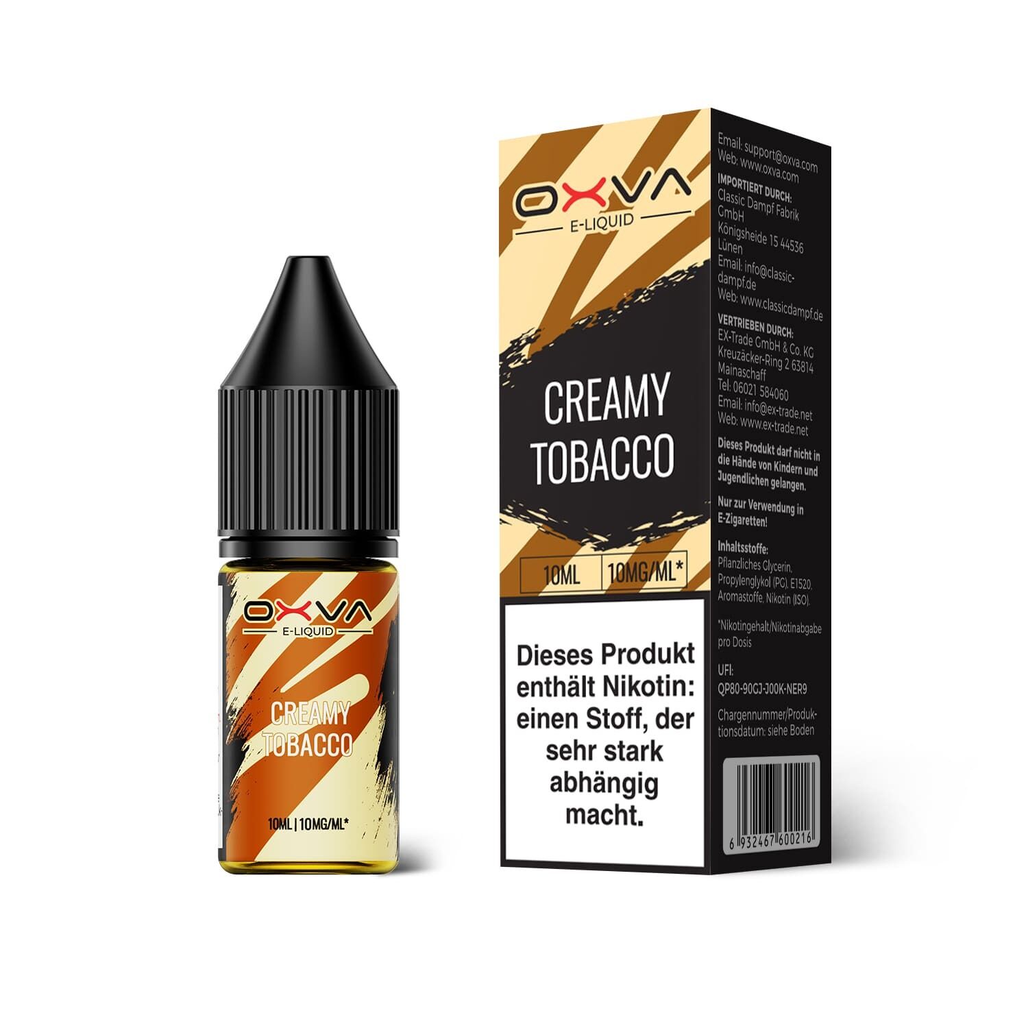 Liquid Creamy Tobacco 10mg - Oxva