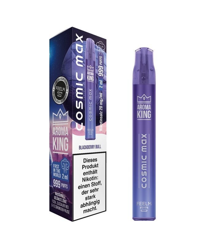Blackberry Bull mit 20mg Nikotin von Aroma King Cosmic Max Blackberry Bull mit 20mg Nikotin von Aroma King Cosmic Max