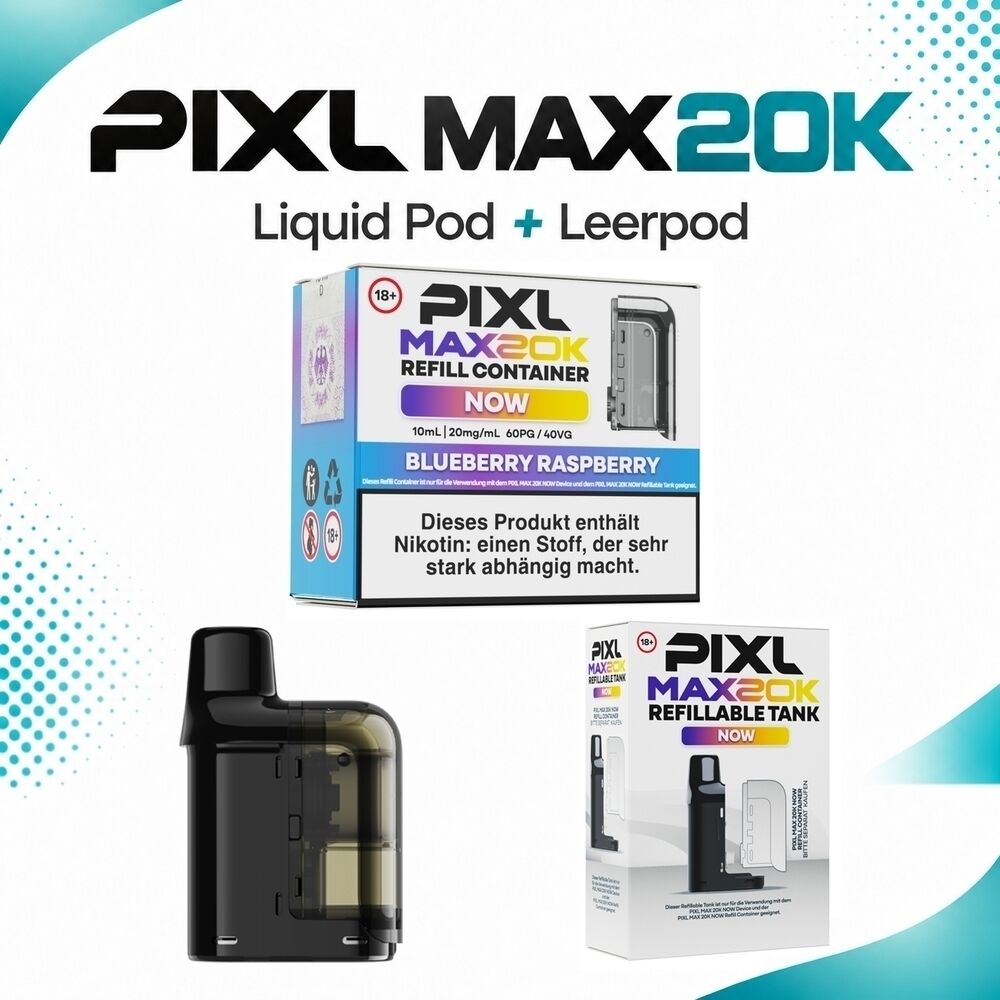 PXL302 Pixl Max 20K Pods - Blueberry Raspberry 20mg
