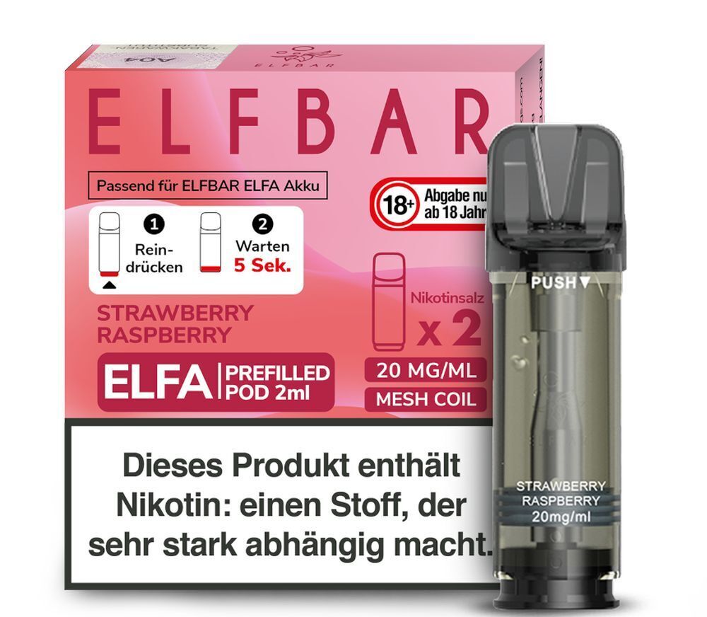 Pods Strawberry Raspberry 20mg von Elf Bar Elfa