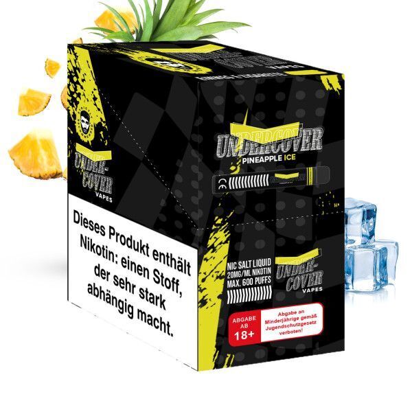 Undercover Vapes 20mg 12er Pack Pineapple Ice