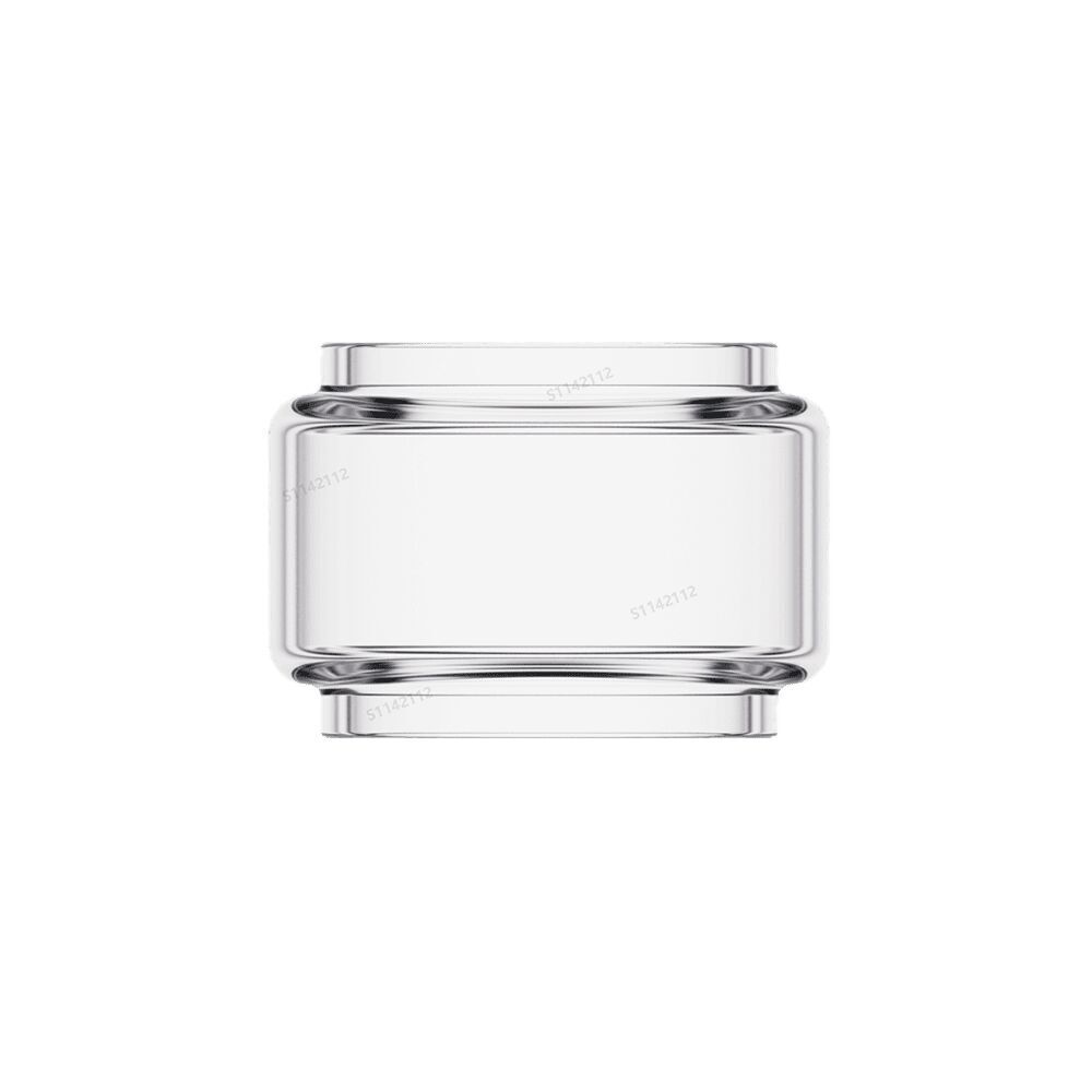 Vaporesso X Tank Bauchglas Vaporesso X Tank Bauchglas, transparent, mit klaren Kanten und sichtbaren Feinheiten, auf weißem Hintergrund.