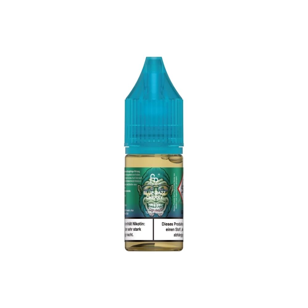 randm-tornado-liquid-10ml-blue-razz-cherry-10mg.jpg E-Liquid-Flasche mit blauem Verschluss und grünem Etikett, beschriftet mit Blue Razz Cherry Nikotinsalz Liquid 20mg