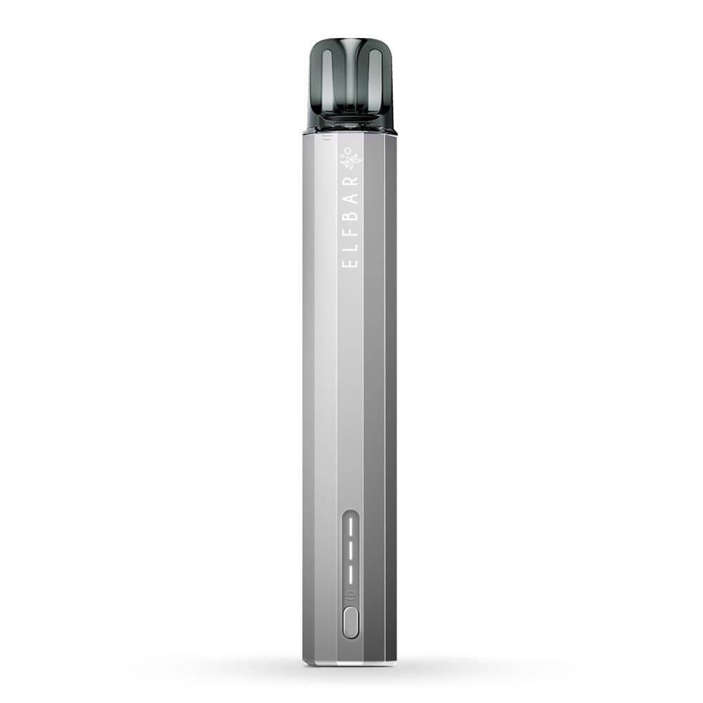Elfbar Elfa Turbo Pro Pod Kit - Space Grey Elfbar Elfa Turbo Pro Pod Kit in Space Grey mit länglichem Gehäuse, glatter Oberfläche, sichtbarem Logo und Ladeanzeige.