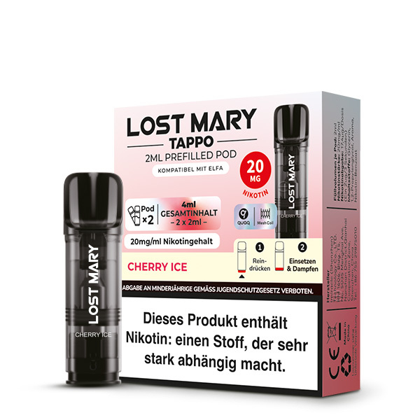 Cherry Ice 20mg - Lost Mary Tappo Pods