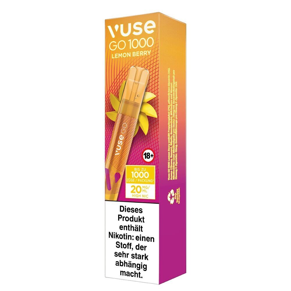 Lemon Berry 20mg - Vuse GO 1000 Einweg