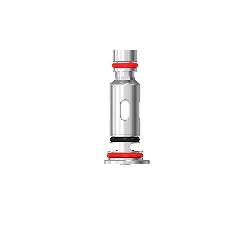 Uwell Caliburn G2 1,2 Ohm Coil Uwell Caliburn G2 Verdampferkopf, silbern mit rotem und schwarzem Dichtungsring, zentrale Öffnung erkennbar, Detailansicht.