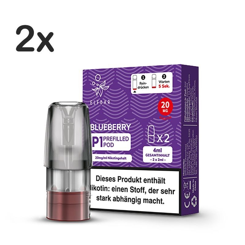Blueberry mit 20mg Nikotin Mate 500 P1 von Elf Bar Blueberry mit 20mg Nikotin Mate 500 P1 von Elf Bar