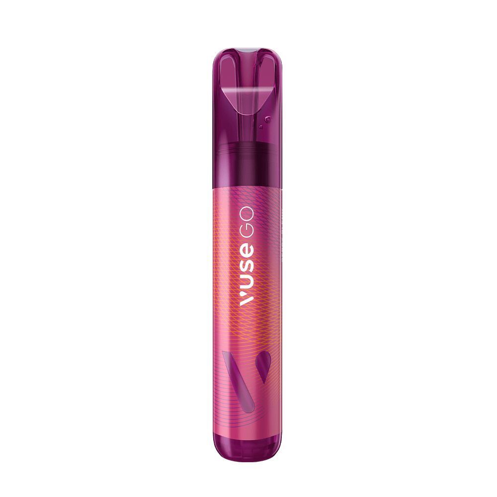 Berry Blend 20mg - Vuse GO 1000 Einweg Elektronische Zigarette Vuse GO 1000 in Violett mit dem Schriftzug Vuse GO auf der Vorderseite.