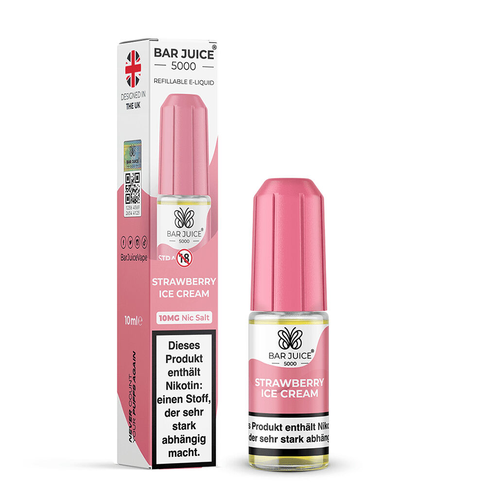 Bar Juice 5000 Nikotinsalz Liquid - Strawberry Ice Cream