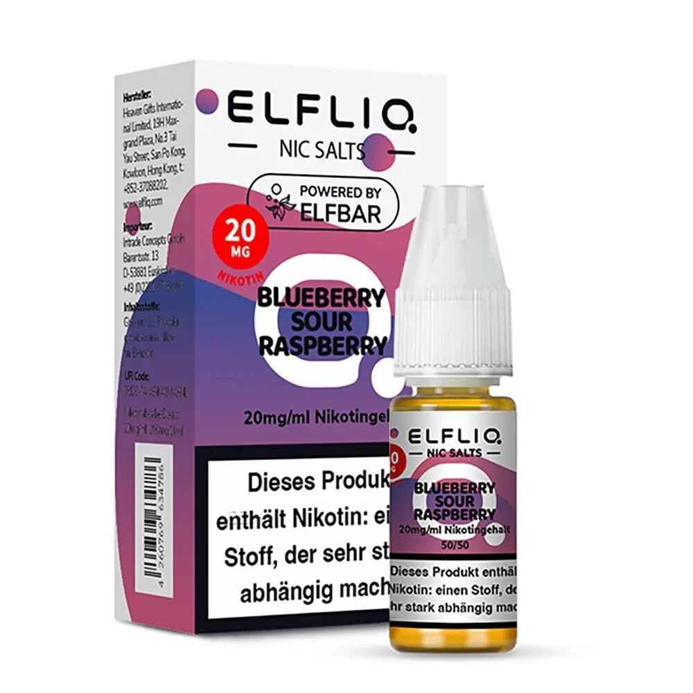 Elfliq Nikotinsalz - Blueberry Sour Raspberry 20mg