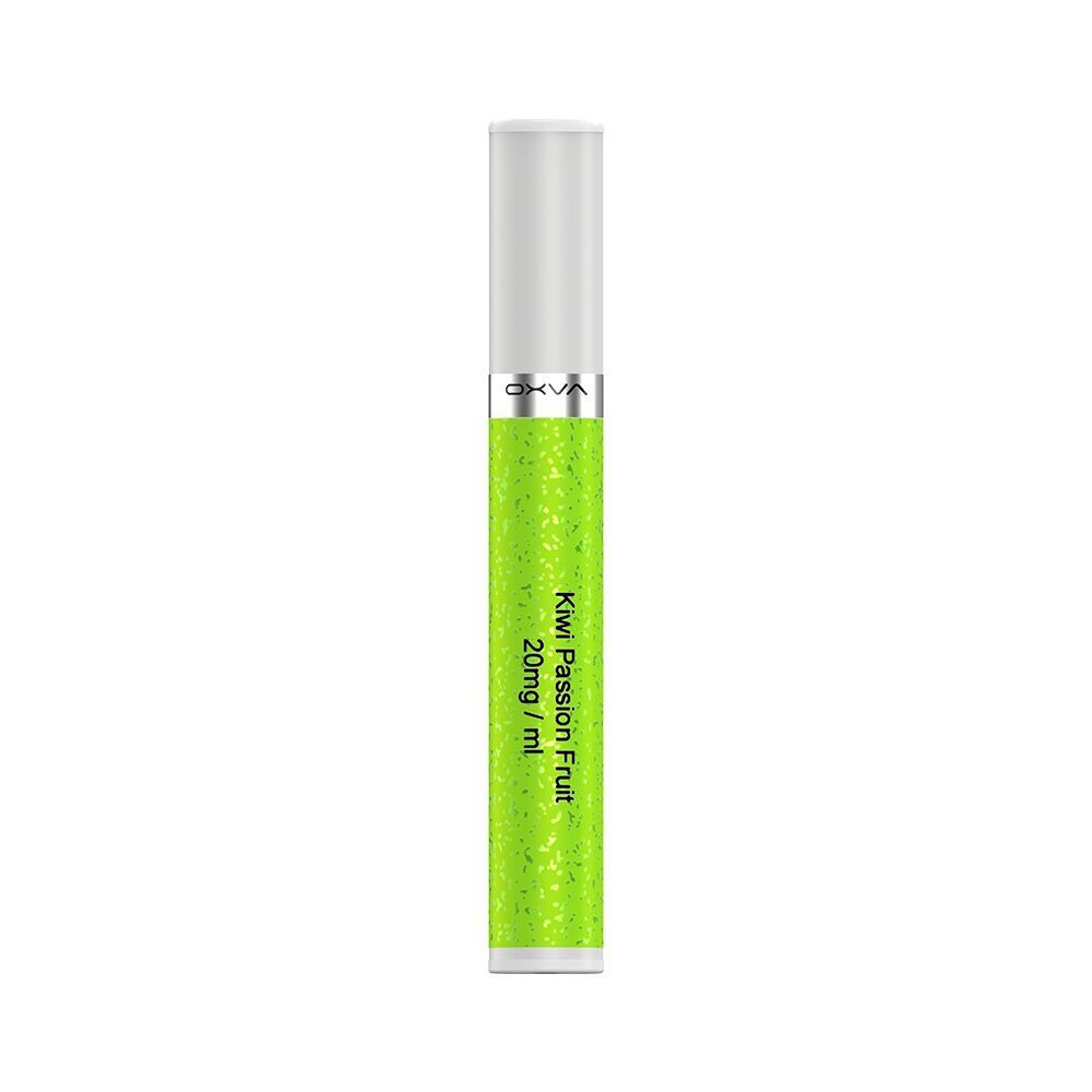 Oxva Slimstick Pods Kiwi Passion Fruit - 20mg Nikotinsalz Oxva Slimstick Pod in leuchtendem Grün mit der Aufschrift "Kiwi Passion Fruit 20mg/ml" und silbernen Details am oberen Ende