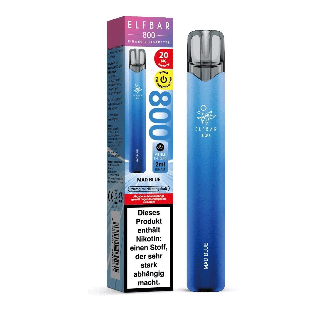 Elfbar 800 - Mad Blue 20mg Elfbar 800 Einweg E-Zigarette 20mg