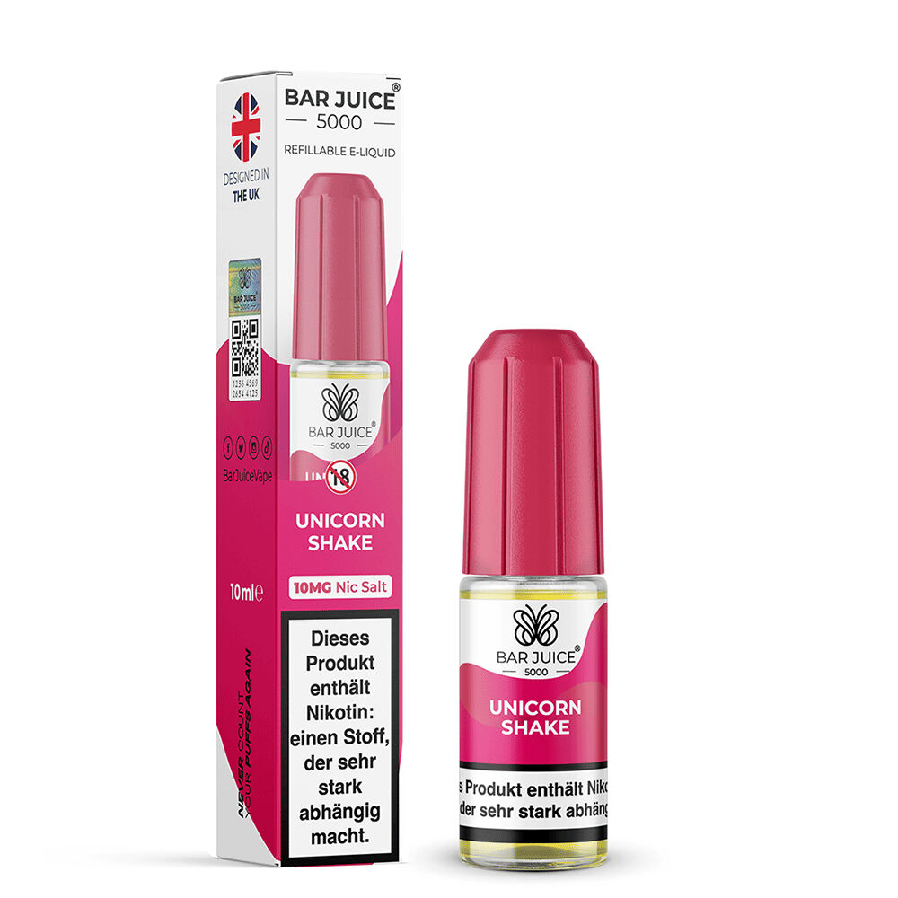 Bar Juice 5000 Nikotinsalz Liquid - Unicorn Shake Bar Juice 5000 Nikotinsalz Liquid - Unicorn Shake