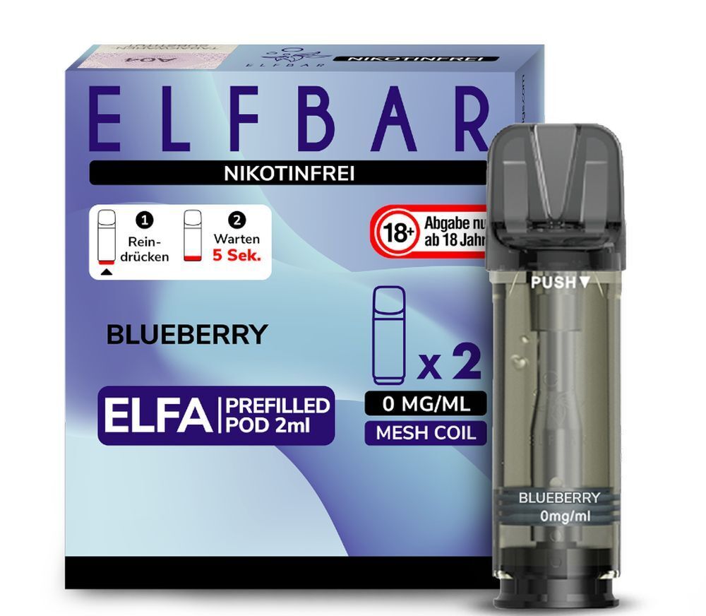 Pods Blueberry ohne Nikotin von Elf Bar Elfa