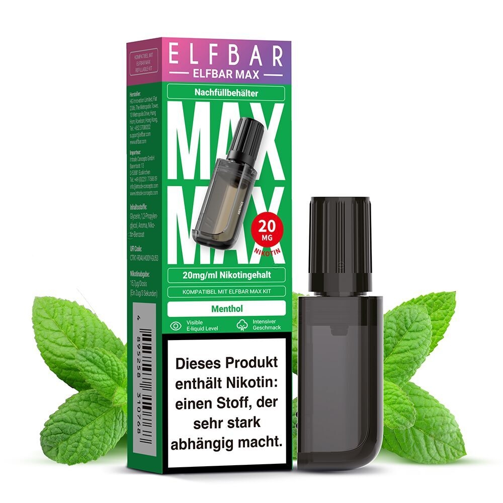 Elfbar Max Menthol Liquid Pods Elfbar Max Liquid Pods - Alle Sorten - 20mg
