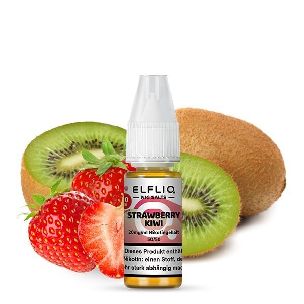 Liquid Strawberry Kiwi mit 20mg Nikotin von Elfliq by Elfbar