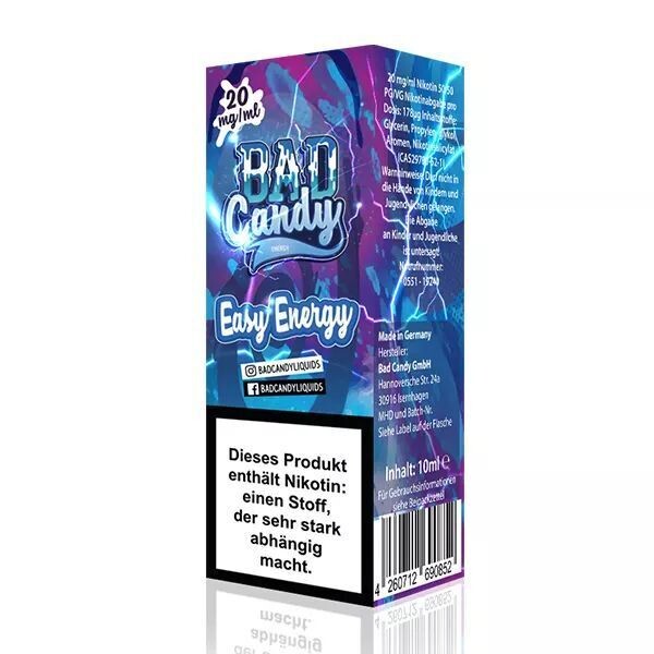 Liquid Easy Energy mit 10mg Nikotin von Bad Candy