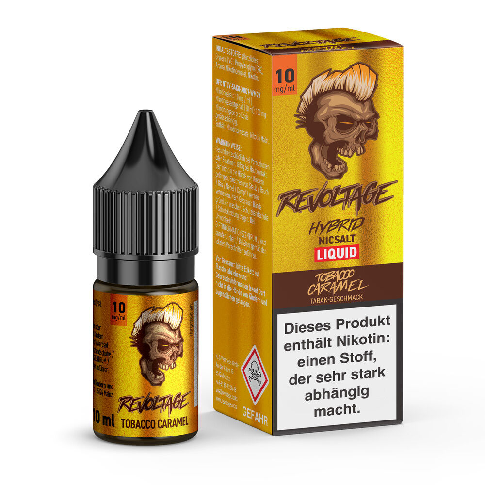 revoltage-tobacco-hybrid-liquid-caramel-10mg Revoltage Tobacco Hybrid Liquid - Caramel
