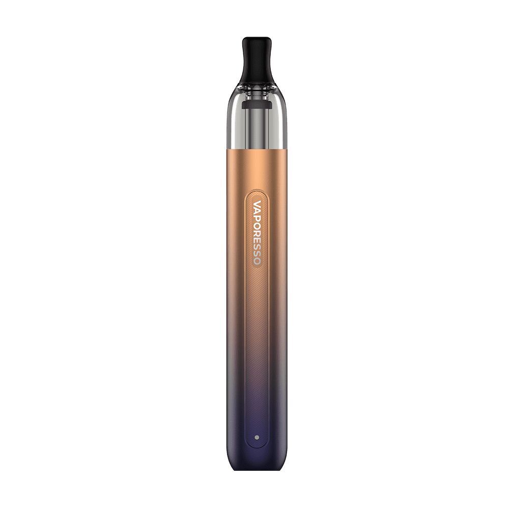 Vaporesso Eco One Pod Kit Sunset Beach Vaporesso Eco One Pod Kit Sunset Beach in einem Farbverlauf aus Kupfer zu Schwarz, schlankes Design mit schwarzem Mundstück