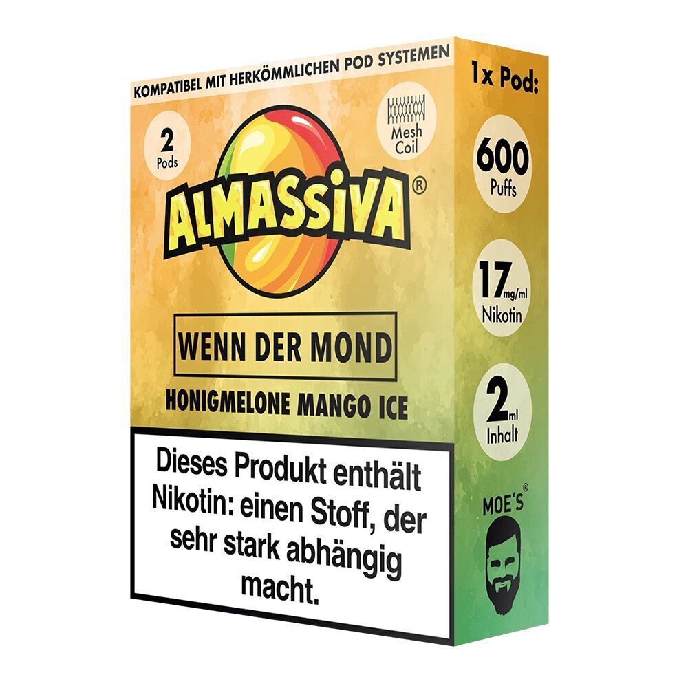 Al Massiva Pods Wenn der Mond 17 mg | 2er-Pack | ELFA Al Massiva Pods Wenn der Mond 17 mg | 2er-Pack | ELFA